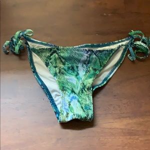 L*Space Snakeskin Print Cheeky Bikini Bottoms